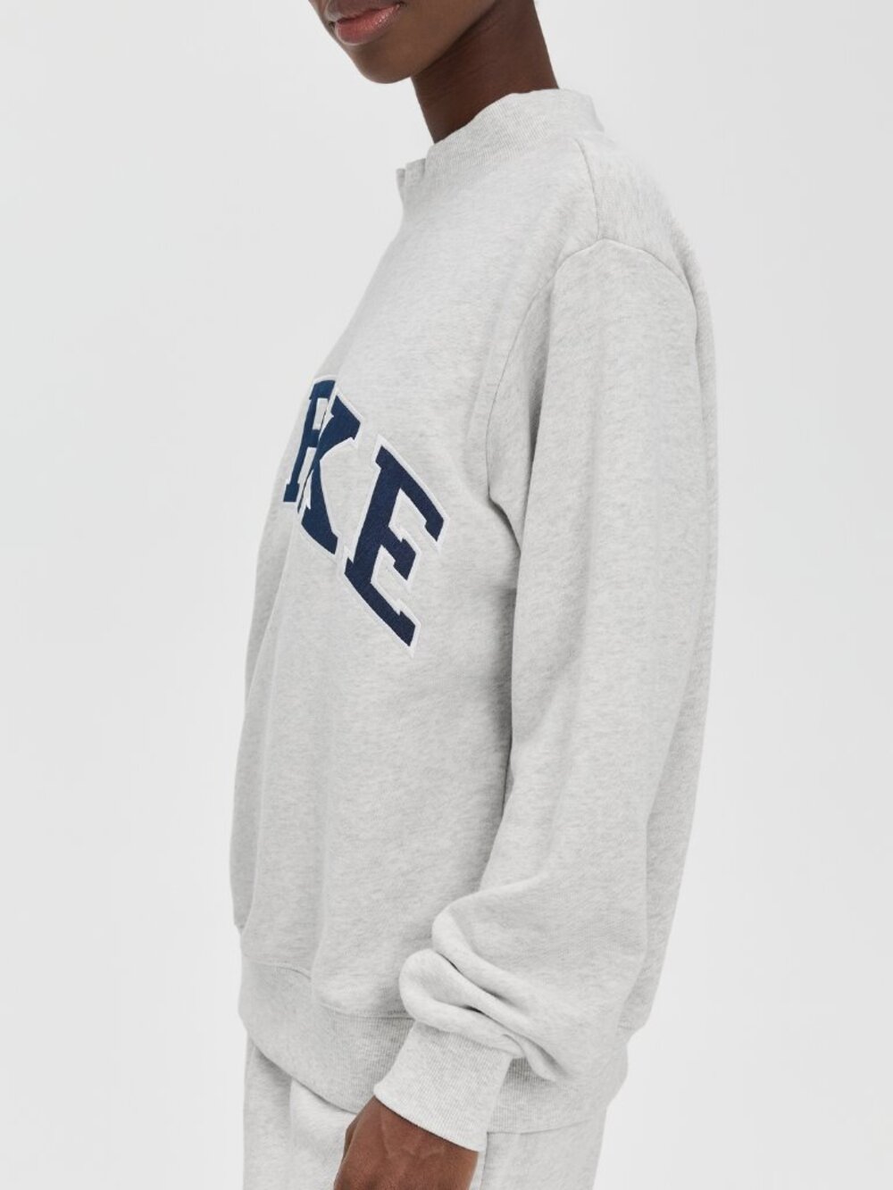 PARKE Mockneck Sweatshirt Size S/M🍭💙 Gray + Denim Blue - Picture 8 of 9